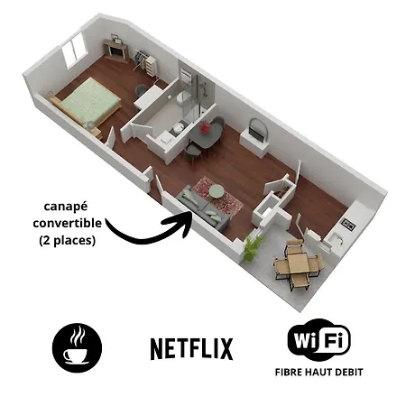 Cosy Avec Terrasse, Acces Gare A Pied 아파트 디종